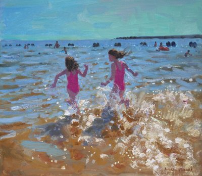 Planschen im Meer, Clacton. 2014 von Andrew Macara